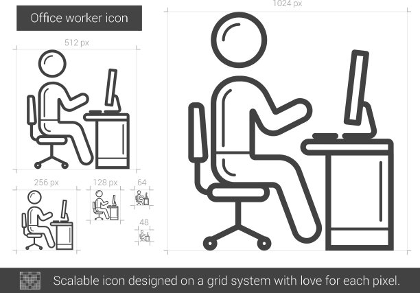 上班族线图标图片下载