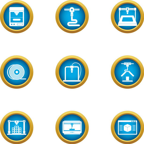 管式生产图标设置平式图片下载