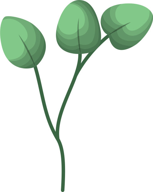 树枝与叶子孤立的图标图片下载