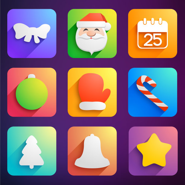 圣诞节图标设置图片下载