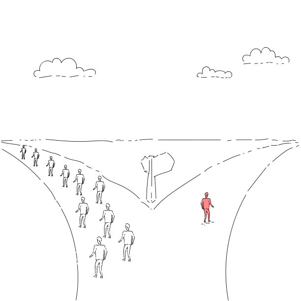 一群商务人士沿着笔直的方向行走图片下载