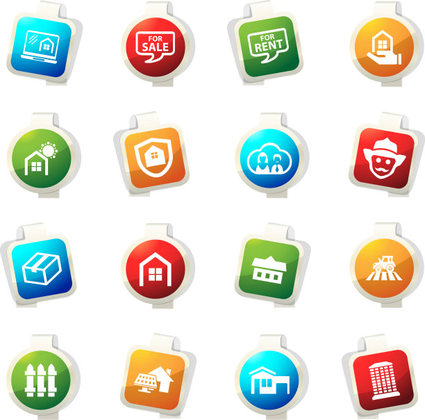 房地产图标集图片下载