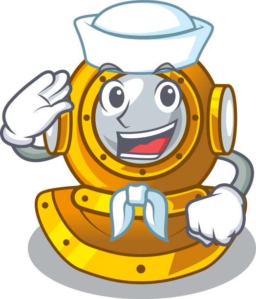 水手头盔潜水吉祥物的形状图片下载