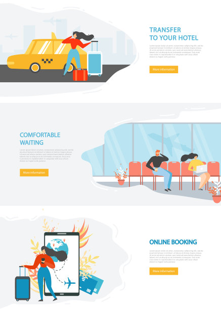 航空公司旅游网站模板图片下载