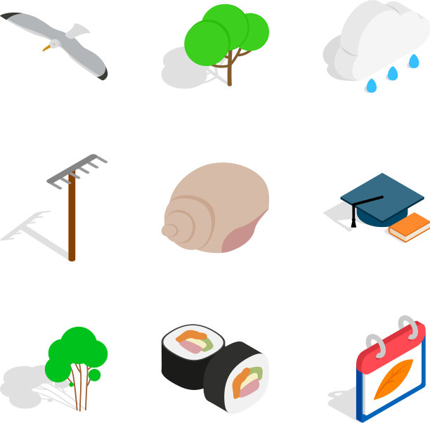 动物的捍卫者图标设置等距风格图片下载