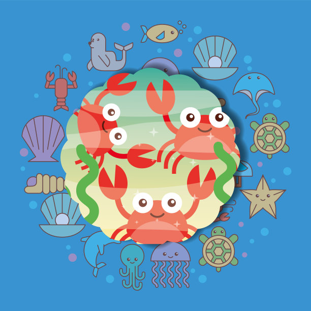 海洋生物的卡通图片下载