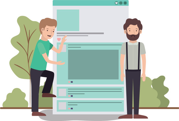 有社交网络背景的男人图片下载