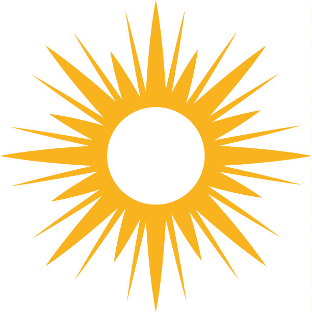 孤立的太阳图标图片下载