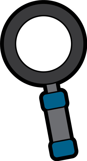 放大镜孤立图标图片下载