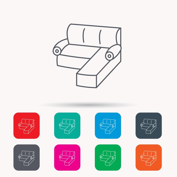 角落沙发图标舒适的沙发标志图片下载