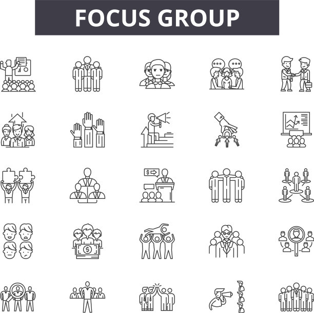 网页和手机设计的焦点组线图标图片下载