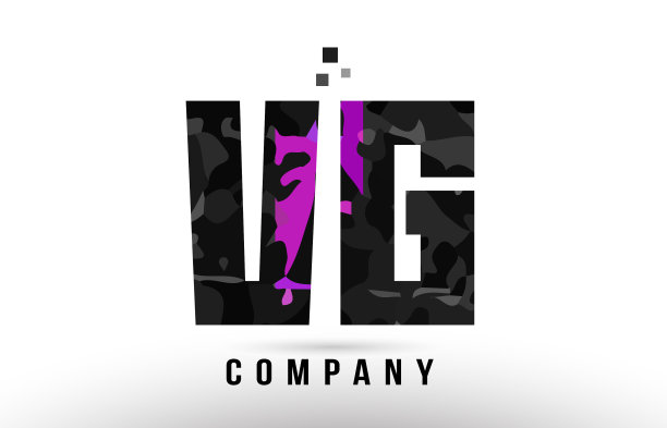 紫黑色字母vg vg标志图片下载
