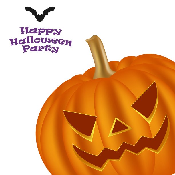 白色背景上的万圣节南瓜图片下载