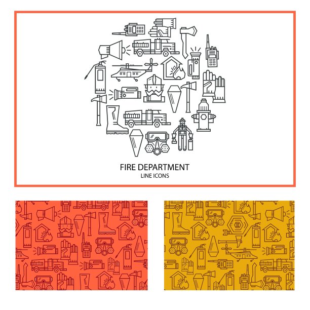 轮廓图标消防处图片下载