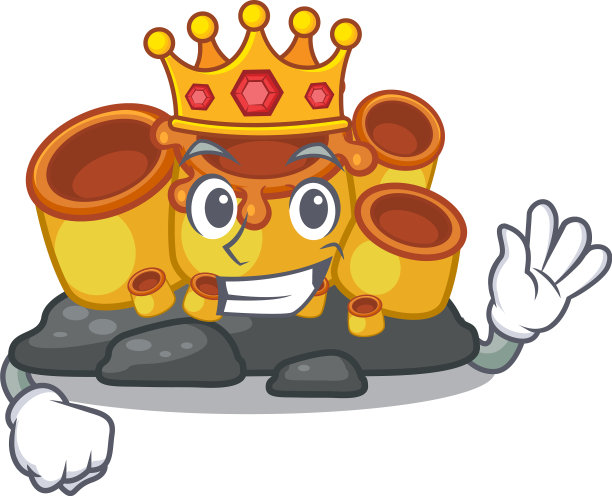 王橙海绵珊瑚造型吉祥物图片下载