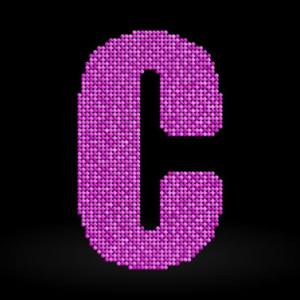 粉色亮片唱亮片字母表Eps 10图片下载