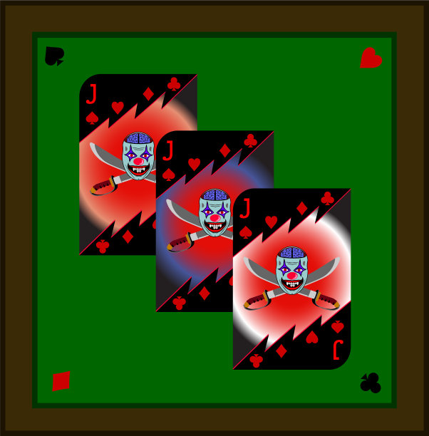 三张牌，小丑滑稽小丑图片下载