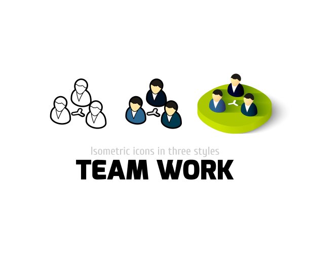不同风格的团队合作图标图片下载