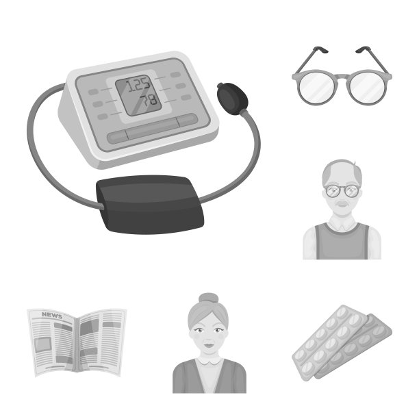 人类老年单色图标集合图片下载