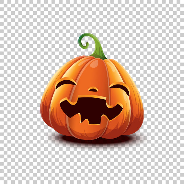 万圣节南瓜卡通风格的微笑图片下载