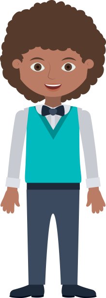 年轻人波浪头发正式西装图片下载