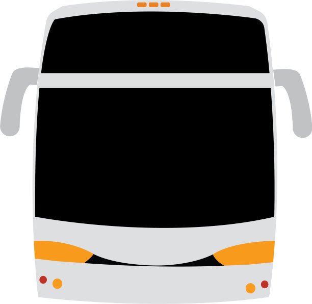 公共汽车的正面视图图片下载