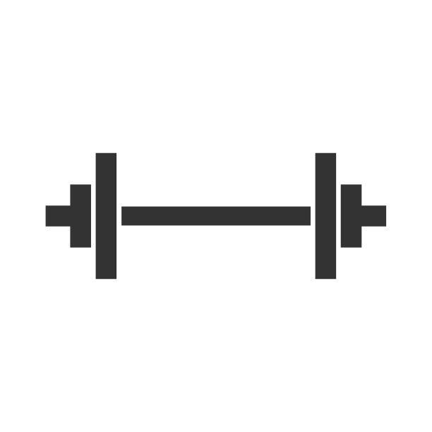 哑铃图标，杠铃图标，健身标志图片下载