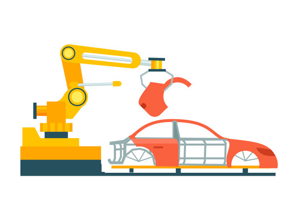 智能机器人汽车生产线图片下载