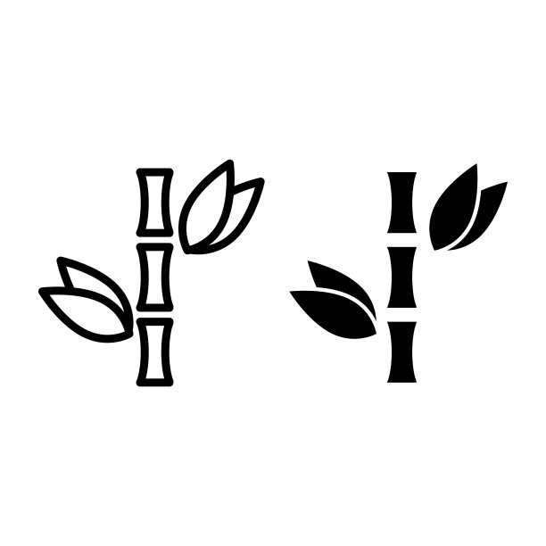 竹线和字形图标印度手杖图片下载