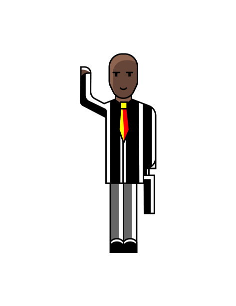 非洲商人拿着手提箱挥着手图片下载