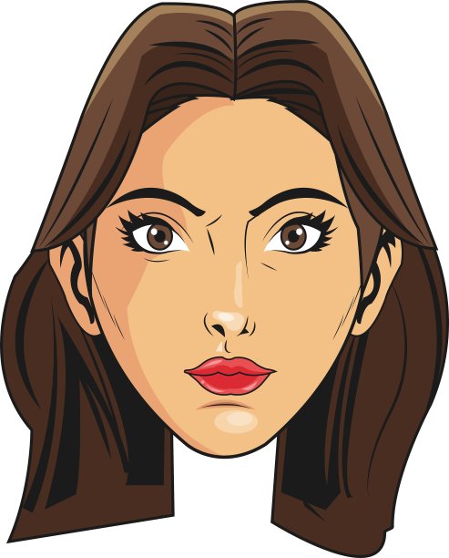 孤立女性卡通设计图片下载