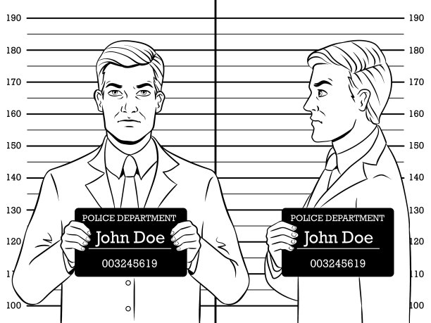 被捕男子的照片出现在警方涂色书中图片下载