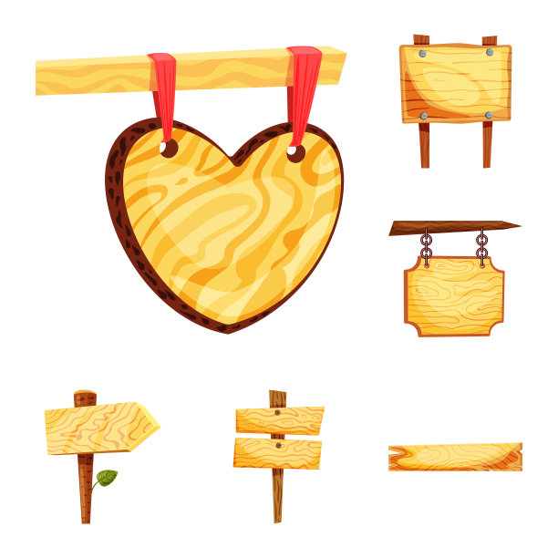 招牌和木图标图片下载