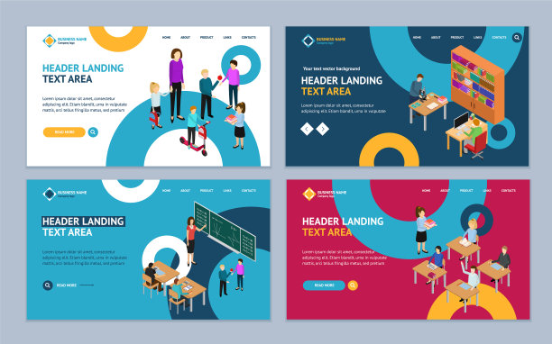 教育概念登陆网页模板设置3d图片下载