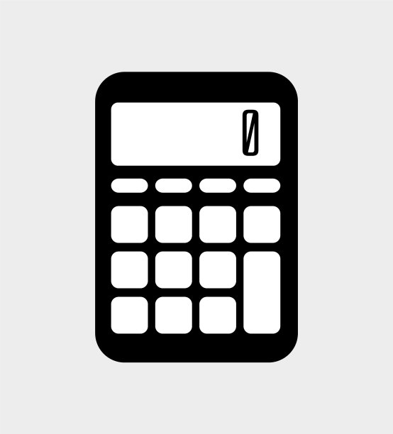 计算器图标剪影图片下载