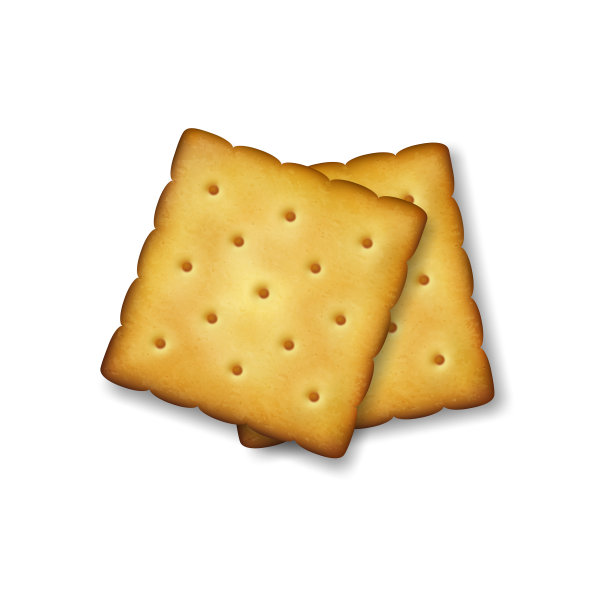逼真3D方形美味咸味饼干图片下载