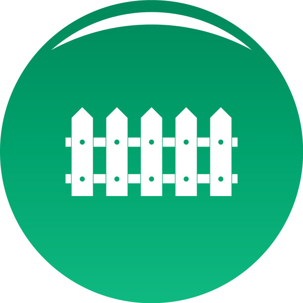 罕见的绿色栅栏图标图片下载