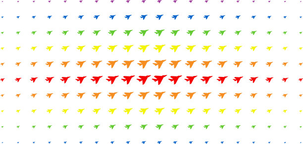 飞机拦截频谱半色调阵列图片下载