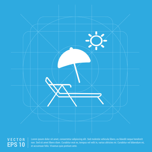 海滩上的图标图片下载