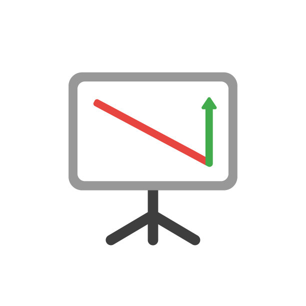 图标概念销售图表箭头向下移动和图片下载