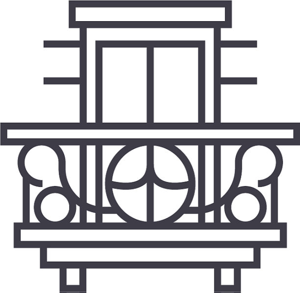 阳台阳台线图标标志图片下载