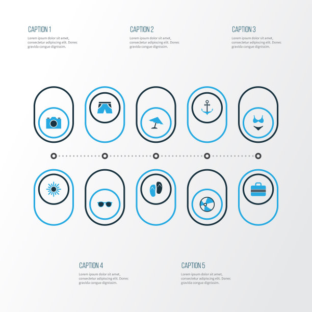 缤纷的季节图标集合集合图片下载
