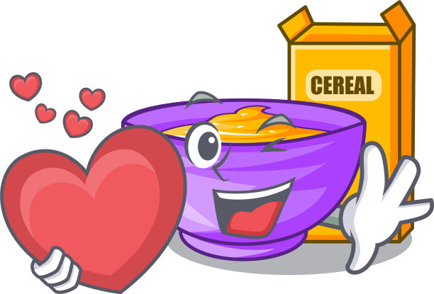 心形的麦片盒子是吉祥物的形状图片下载