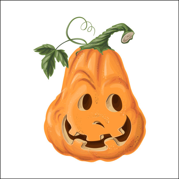 万圣节的南瓜上印着笑脸图片下载