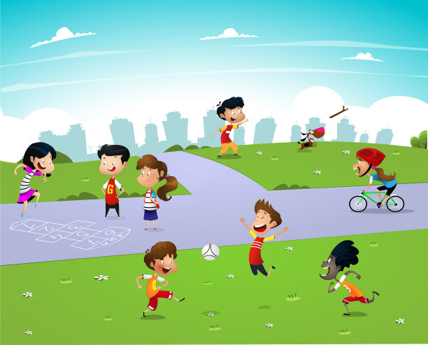 孩子们在外面玩图片下载