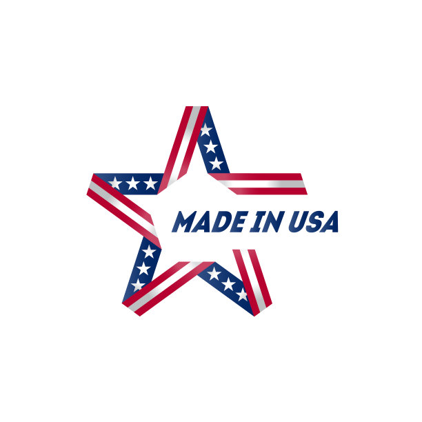美国制造的星星与铭文徽章图片下载