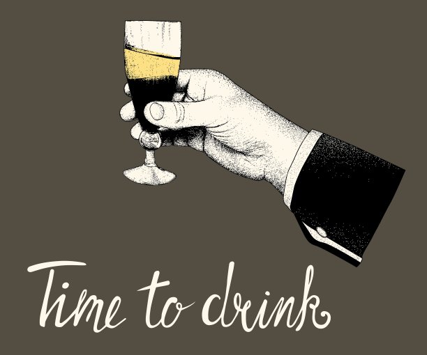 女人手里拿着一杯香槟图片下载