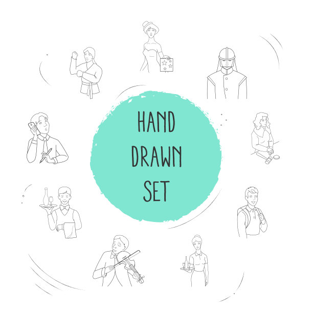 一套职业图标线条样式符号用图片下载