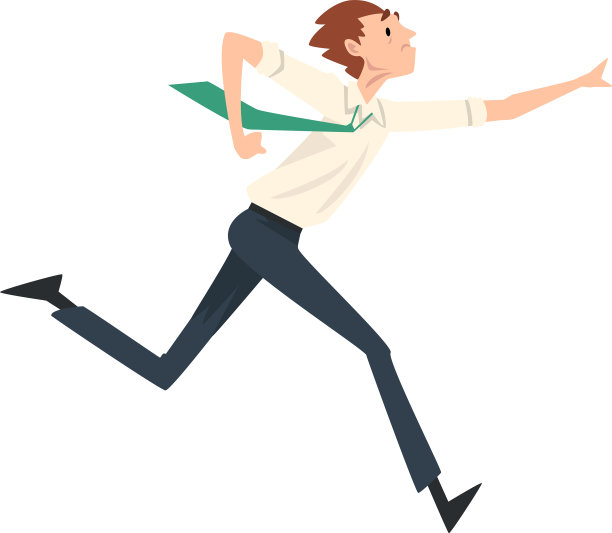 商人奔向成功的商业图片下载