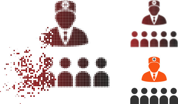 消散像素半色调医生类图标图片下载